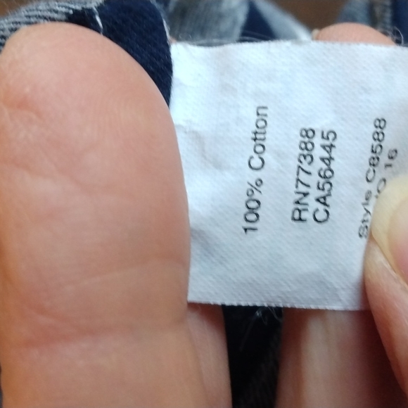 J CREW NAVY & WHITE PERFECT FIT BUTTON FRONT SHIRT - Picture 6 of 6